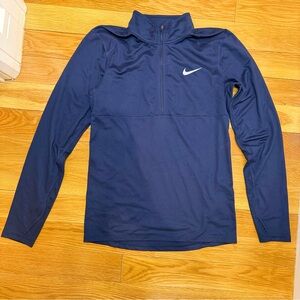 Nike Dri-FIT Men's Navy Blue 1/4 Zip Running /Workout Pullover - Size S